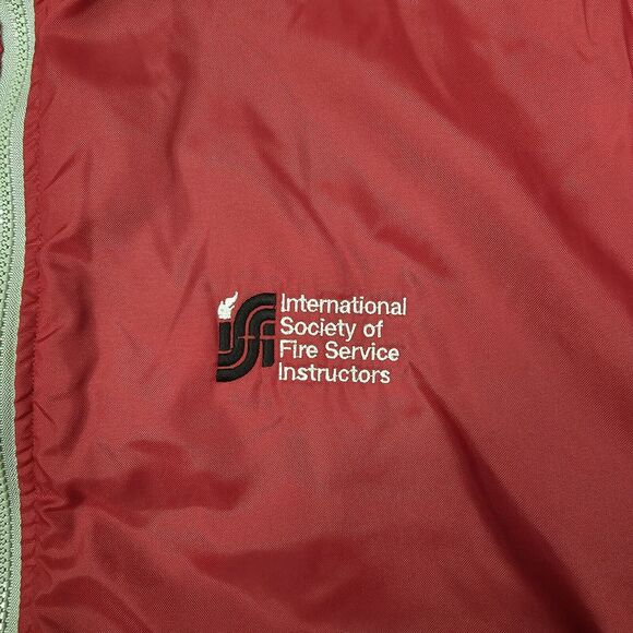 Vintage K Brand Jacket Large Fire Firefighter Emt 80s Sideline Bomber Varsity - Picture 2 of 11